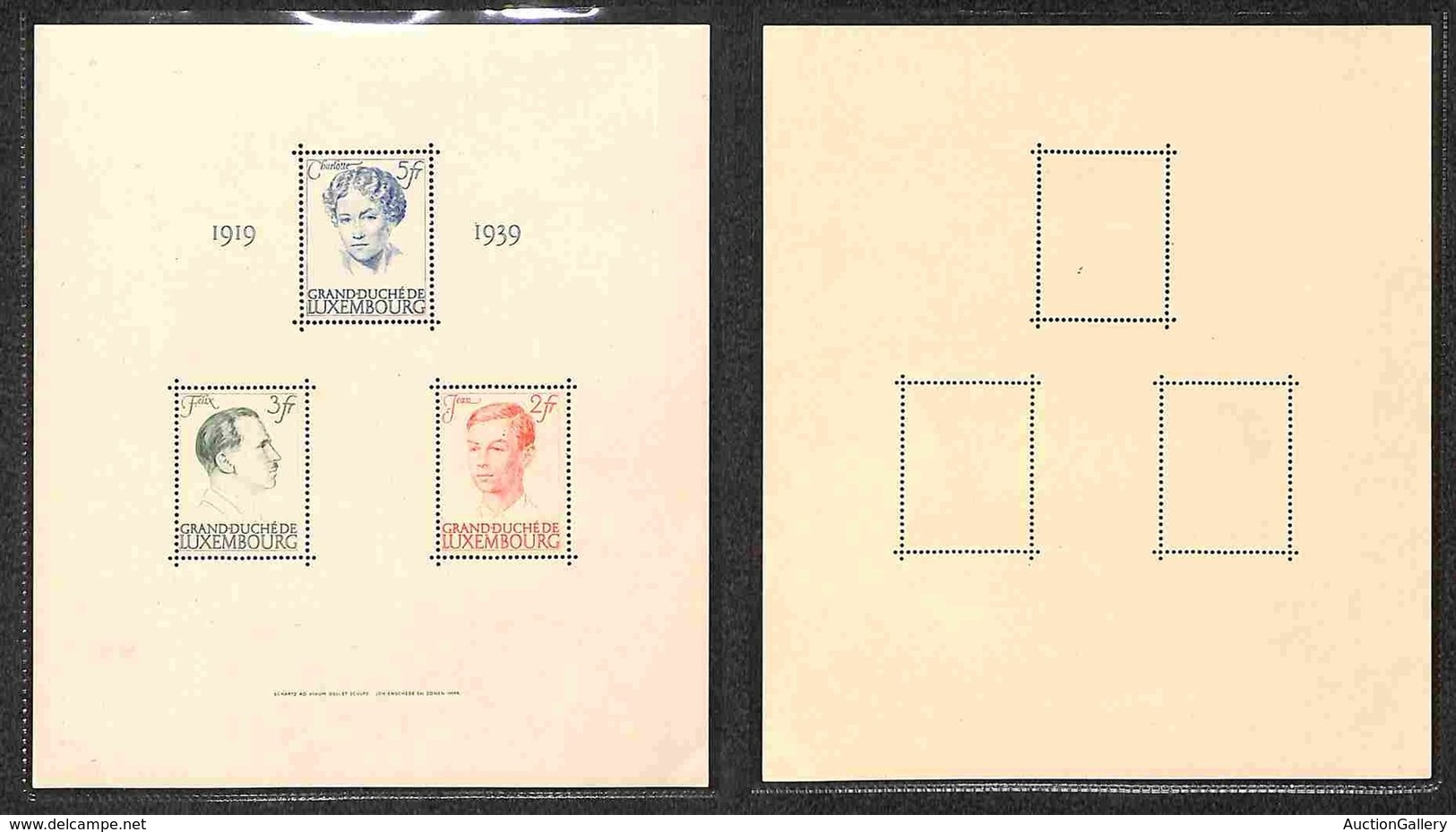 EUROPA - LUSSEMBURGO - 1939 - Foglietto 20° Anniversario Charlotte (Block 3) - Gomma Integra (130) - Other & Unclassified