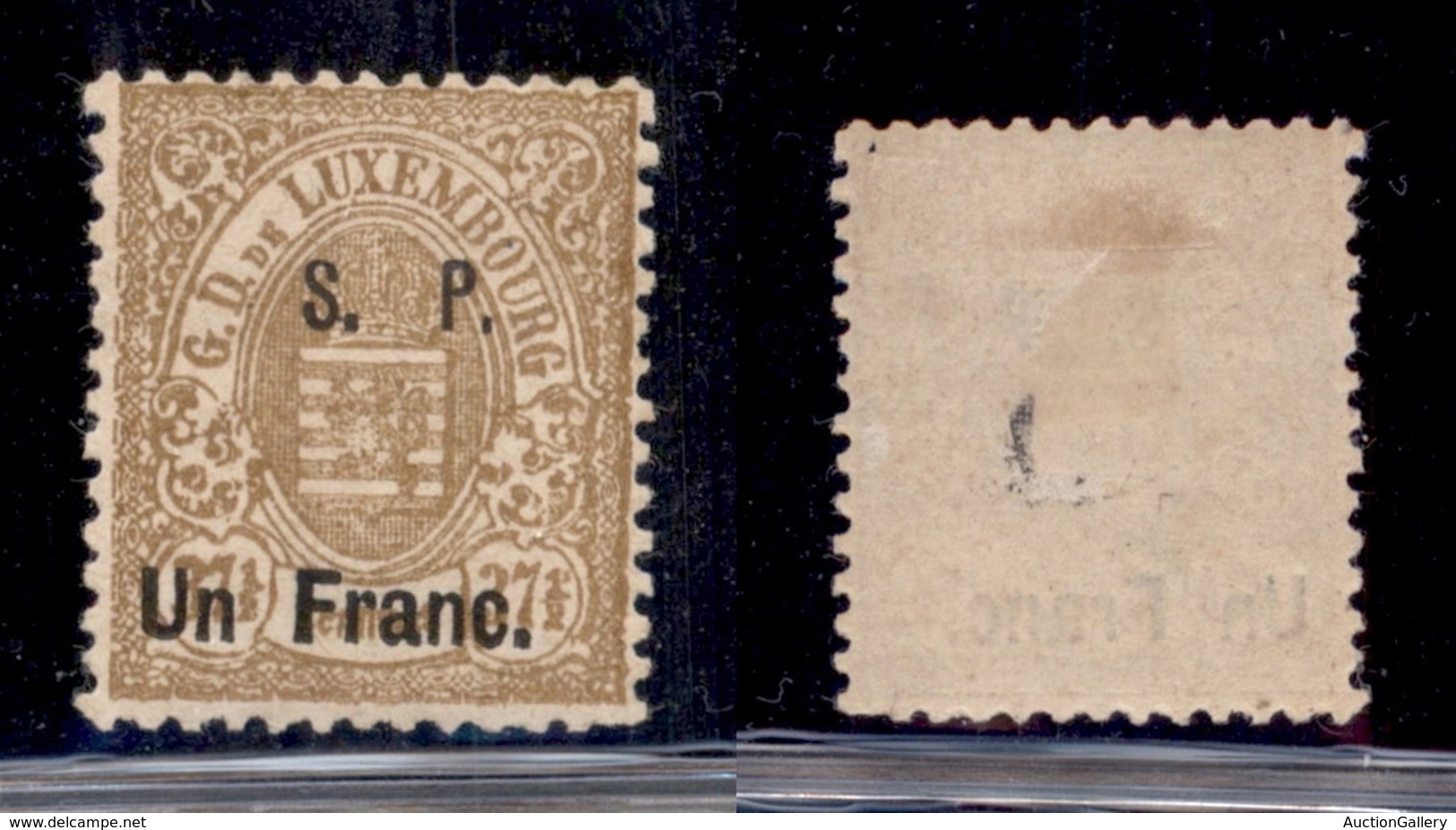 EUROPA - LUSSEMBURGO - 1881/82 - Servizi - 1 Franco Su 27 1/2 Cent Soprastampato S.P. (26II) - Gomma Originale - Autres & Non Classés