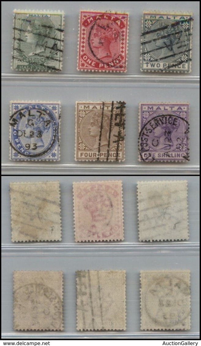 EUROPA - MALTA - 1885 - Regina Vittoria (4/9 + 8/9) - Serie Completa (20) - Sonstige & Ohne Zuordnung