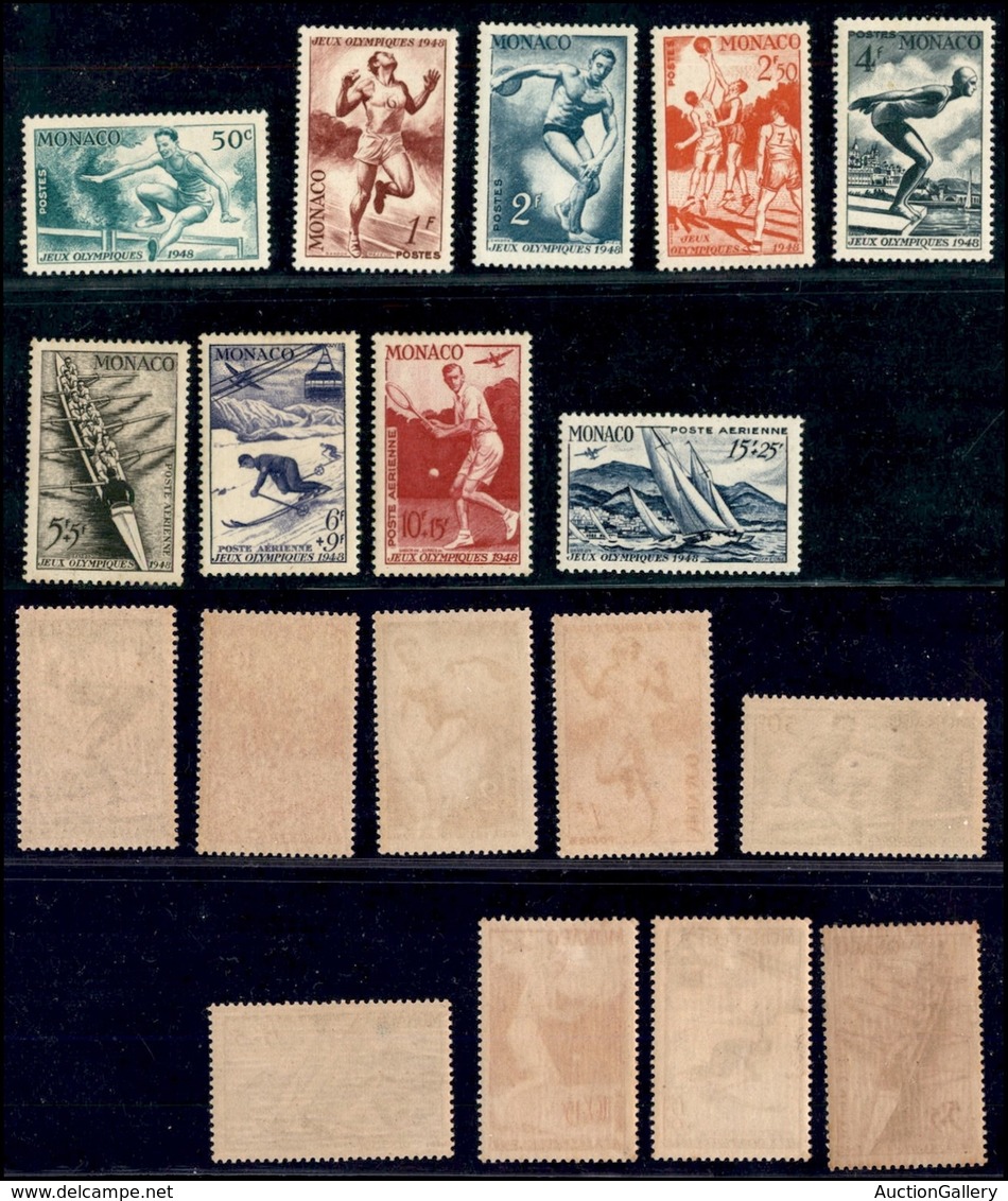 EUROPA - MONACO - 1948 - Olimpiadi Londra (339/347) - Serie Completa - Gomma Integra (85) - Sonstige & Ohne Zuordnung