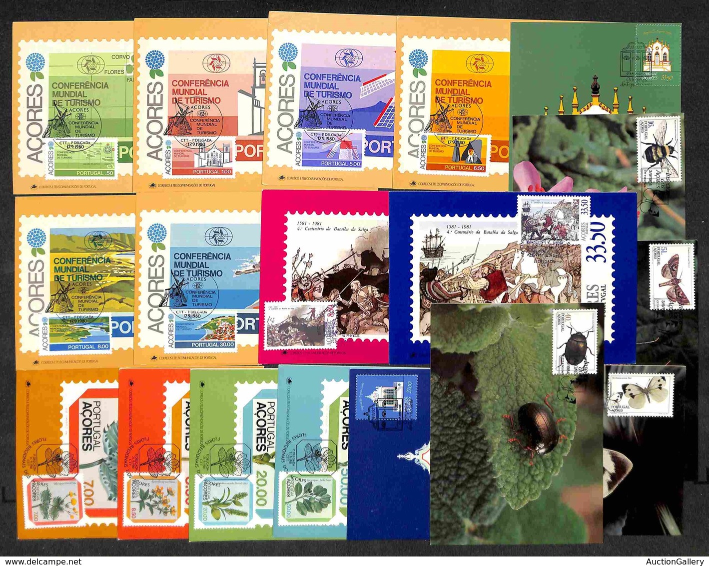 EUROPA - PORTOGALLO - 1980/1984 - 5 Serie Complete Del Periodo Su Cartoline FDC (336/341 + 343/344 +345/348 +354/355 +36 - Andere & Zonder Classificatie