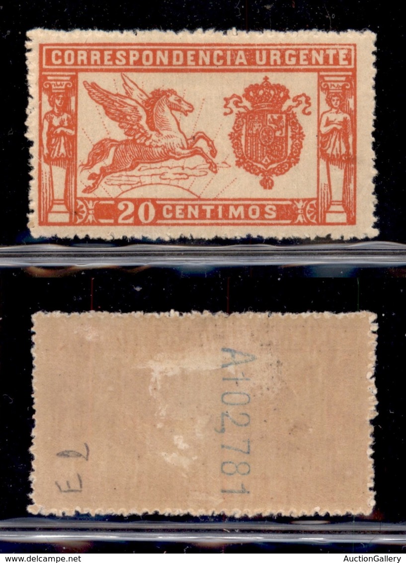 EUROPA - SPAGNA - 1905 - 20 Cent Corrispondencia Urgente (230) - Gomma Originale (45) - Other & Unclassified