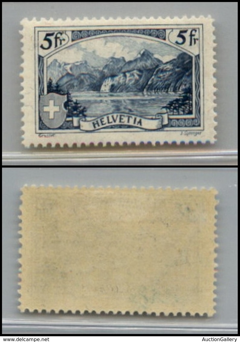 EUROPA - SVIZZERA - 1928 - 5 Franchi Monte Rutli (227) - Gomma Originale - Other & Unclassified