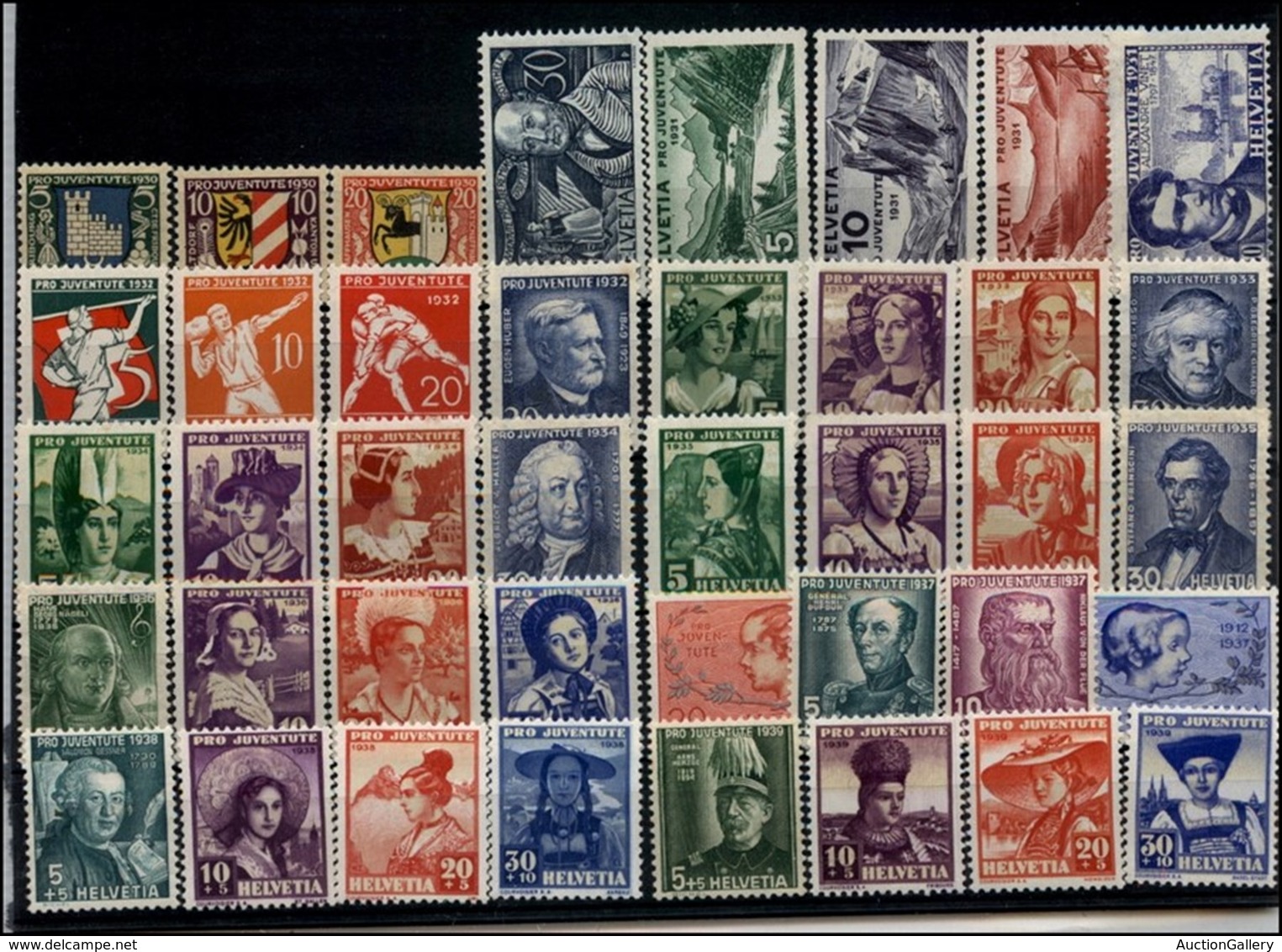 EUROPA - SVIZZERA - 1930/1939 - Pro Juventute - 10 Serie Complete Del Periodo - 40 Valori - Qualità Mista (60) - Other & Unclassified