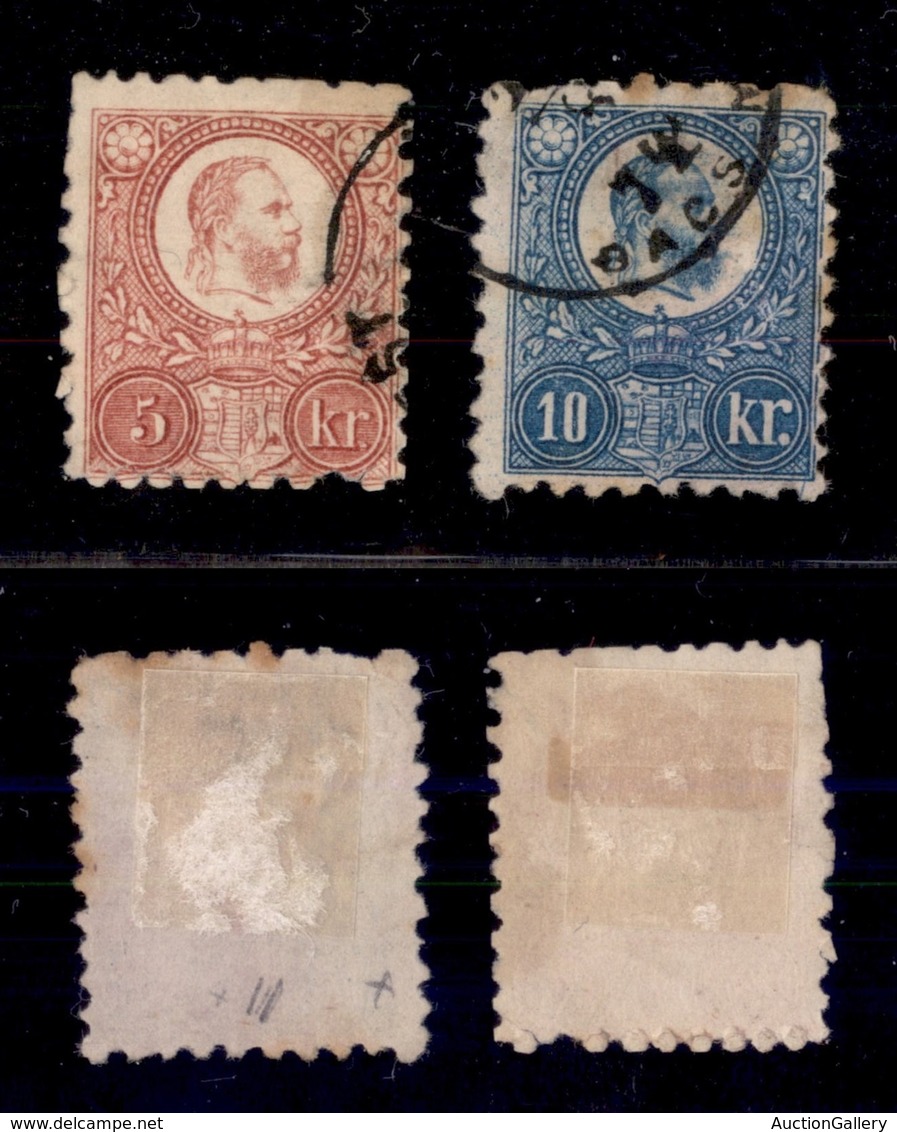 EUROPA - UNGHERIA - 1871 - 5 Kreuzer (3) + 10 Kreuzer (4) Usati - Da Esaminare - Autres & Non Classés