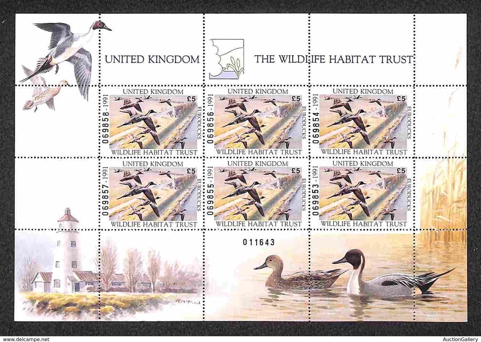 EUROPA - UNITED KINGDOM - 1991 - Minifoglio “The Wildlife Habitat Trust” Euroducks - Gomma Integra - Other & Unclassified