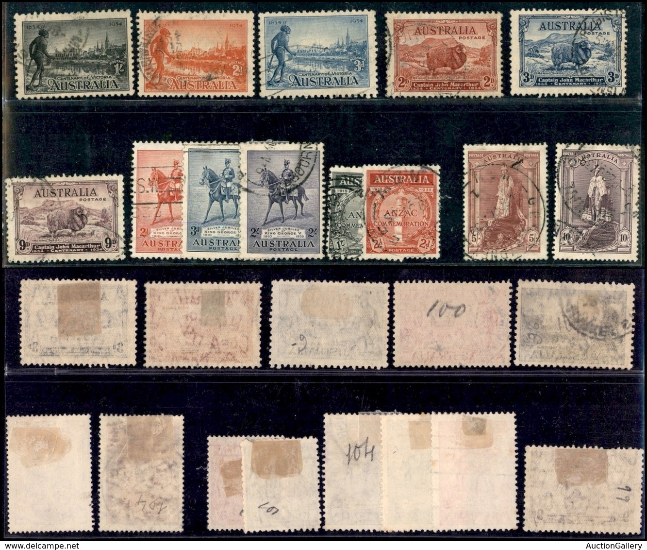 OLTREMARE - AUSTRALIA - 1934/1937 - Insieme Di 4 Serie Complete E 2 Valori Del Periodo (120/125 + 127/128 + 129/131 + 15 - Autres & Non Classés