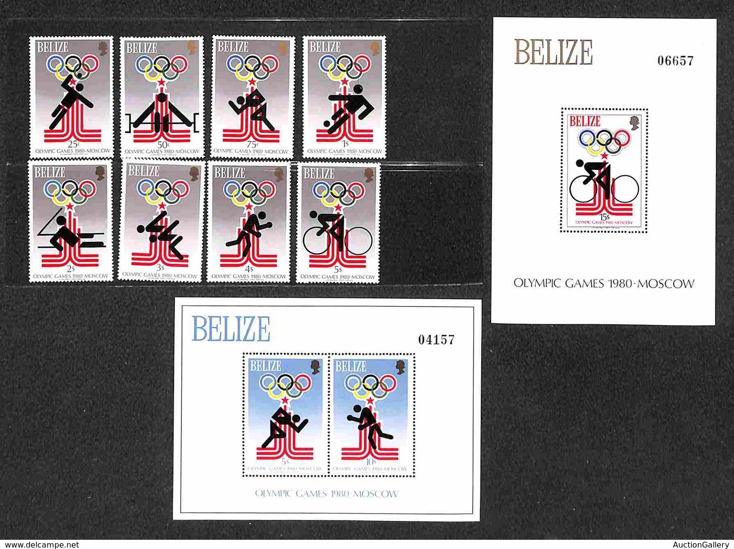 OLTREMARE - BELIZE - 1979 - Olimpiadi Mosca (432/439 + Block 10/11) - Serie Completa + 2 Foglietti - Gomma Integra (60+) - Autres & Non Classés