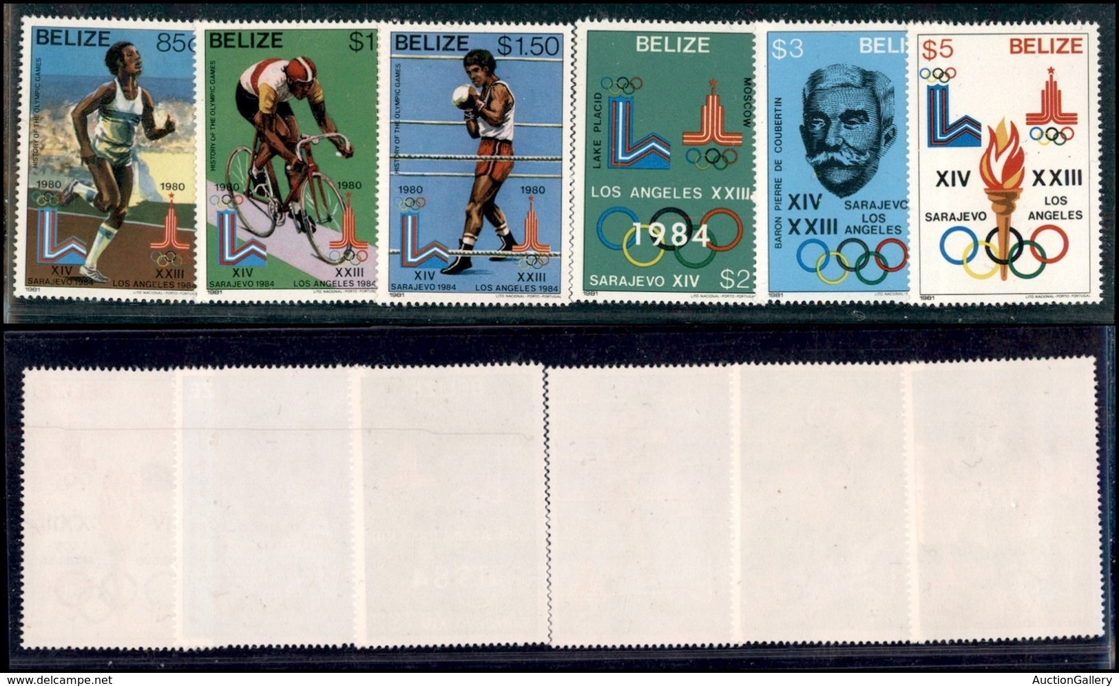 OLTREMARE - BELIZE - 1981 - Storia Olimpiadi (563/568) - Serie Completa - Gomma Integra (32) - Andere & Zonder Classificatie