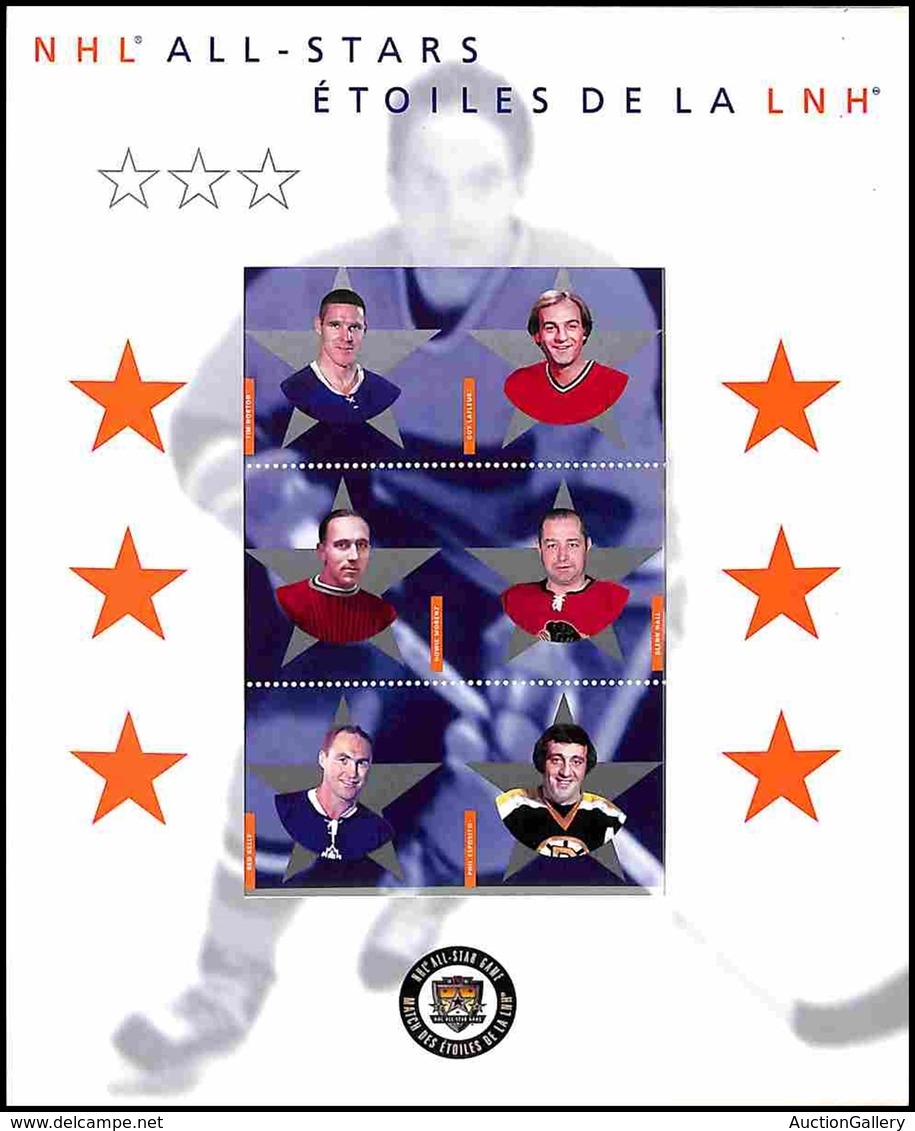 OLTREMARE - CANADA - 2002 - Minifoglio NHL All Stars (Block 59) - Gomma Integra - Other & Unclassified