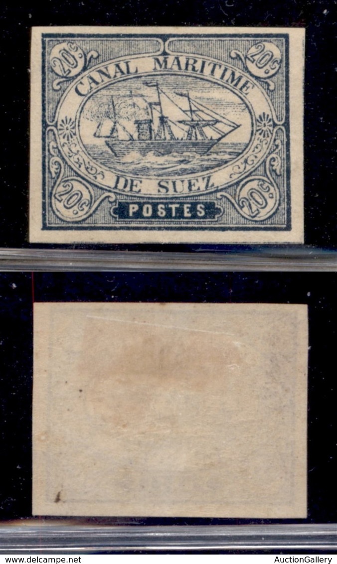 OLTREMARE - CANALE DI SUEZ - 1868 - 20 Cent Canal Maritime De Suez (3) - Gomma Originale (120) - Sonstige & Ohne Zuordnung