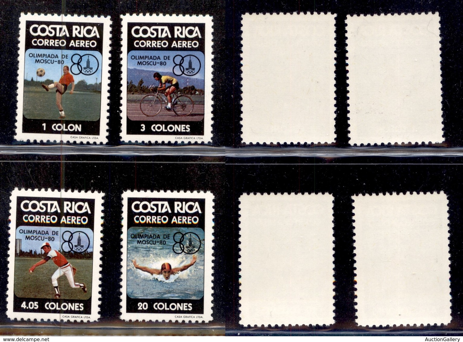 OLTREMARE - COSTA RICA - 1980 - Olimpiadi Mosca (1065/1068) - Serie Completa - Gomma Integra (30) - Sonstige & Ohne Zuordnung