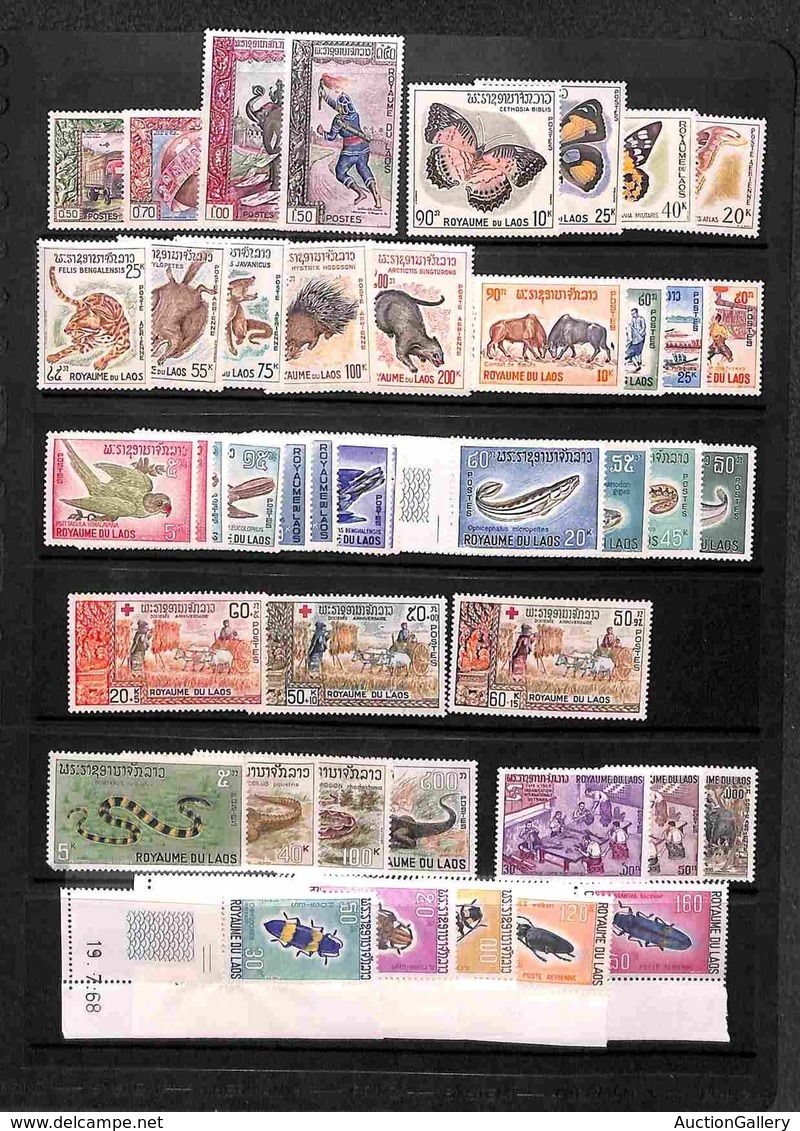 OLTREMARE - LAOS - 1962/1969 - Fauna E Folclore - 10 Serie Complete Del Periodo - Gomma Integra - Sonstige & Ohne Zuordnung