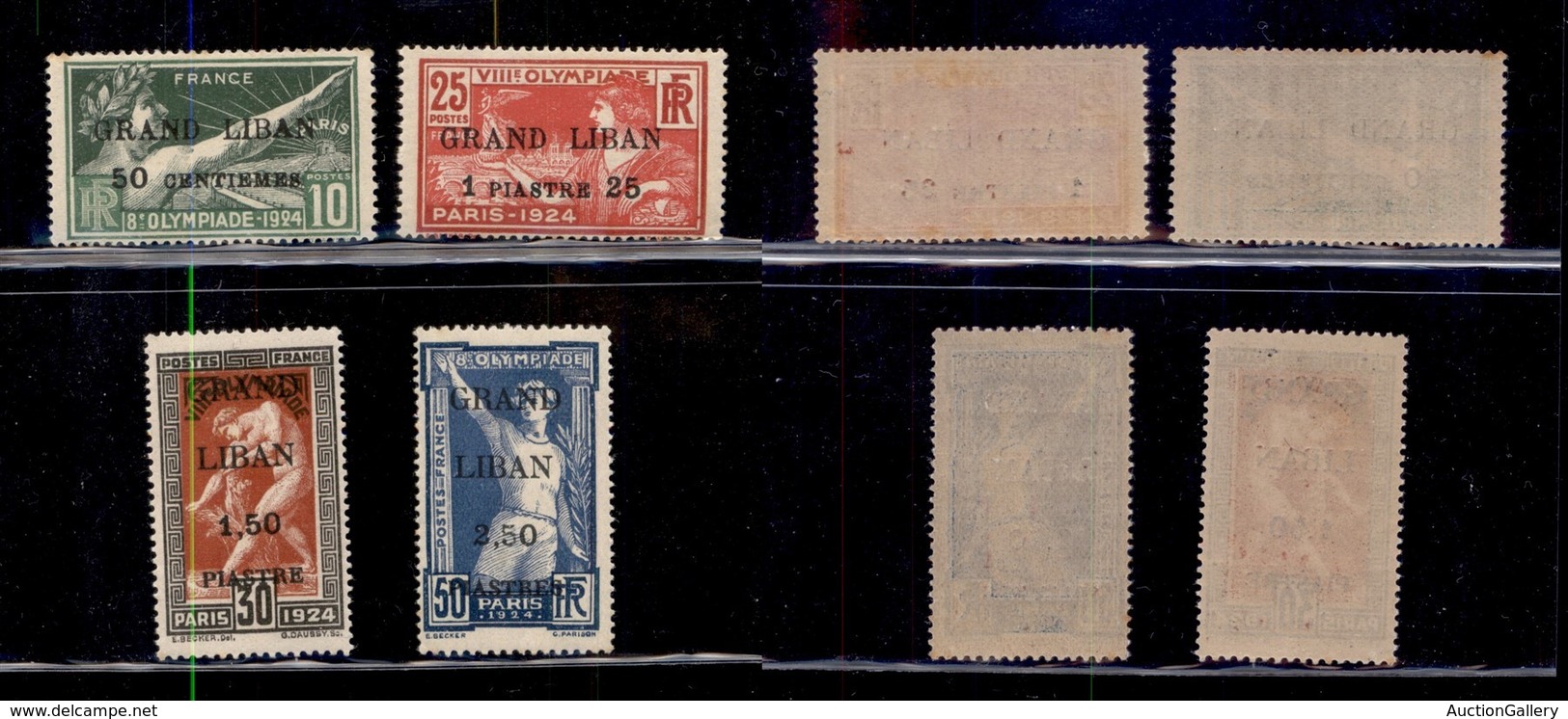 OLTREMARE - LIBANO - 1924 - Olimpiadi Parigi Soprastampati (22/25) - Serie Completa - Gomma Originale (130) - Otros & Sin Clasificación