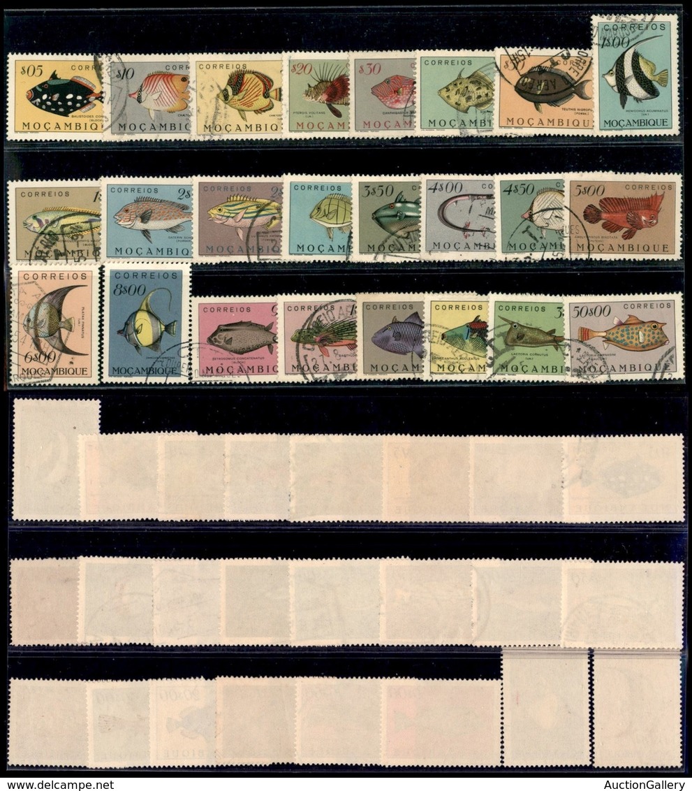 OLTREMARE - MOZAMBICO - 1951 - Pesci (385/408) - Serie Completa Usata - Andere & Zonder Classificatie