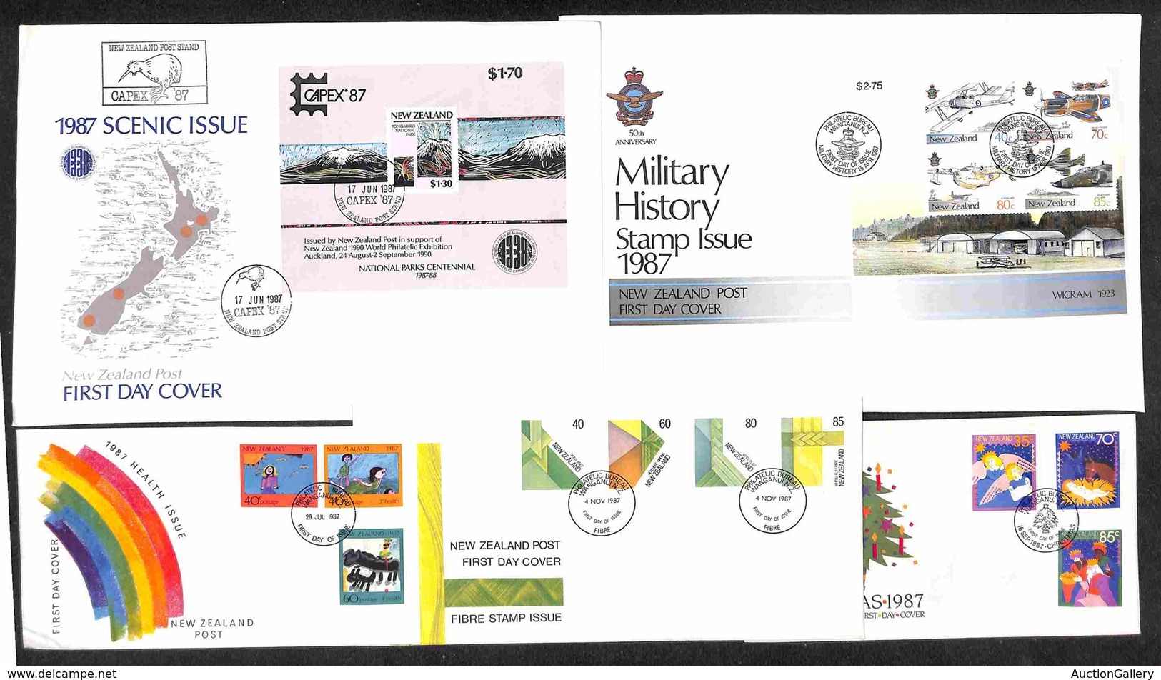 OLTREMARE - NUOVA CALEDONIA - 1987 - 5 FDC Emessi Nell’anno (Block 10 + 13 + 1000/1009) - Sonstige & Ohne Zuordnung