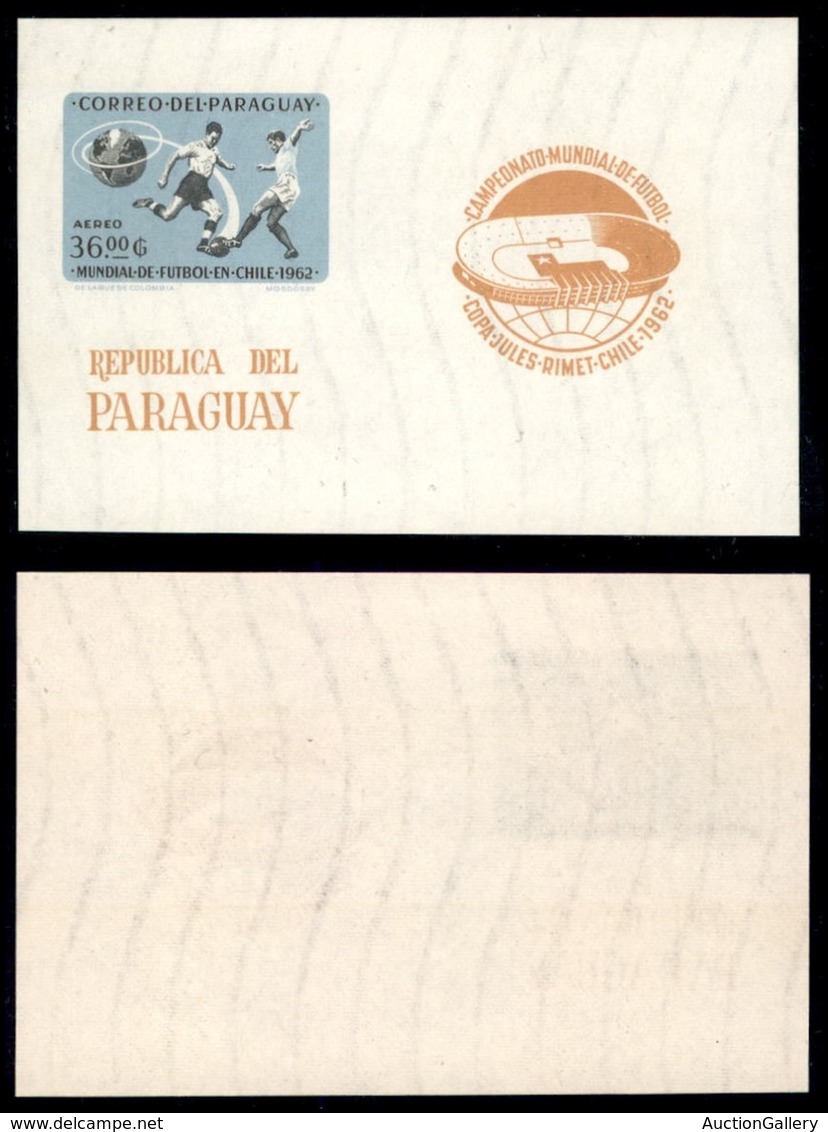 OLTREMARE - PARAGUAY - 1962 - Foglietto Mondiali Calcio (Block 25) - Gomma Integra - Sonstige & Ohne Zuordnung