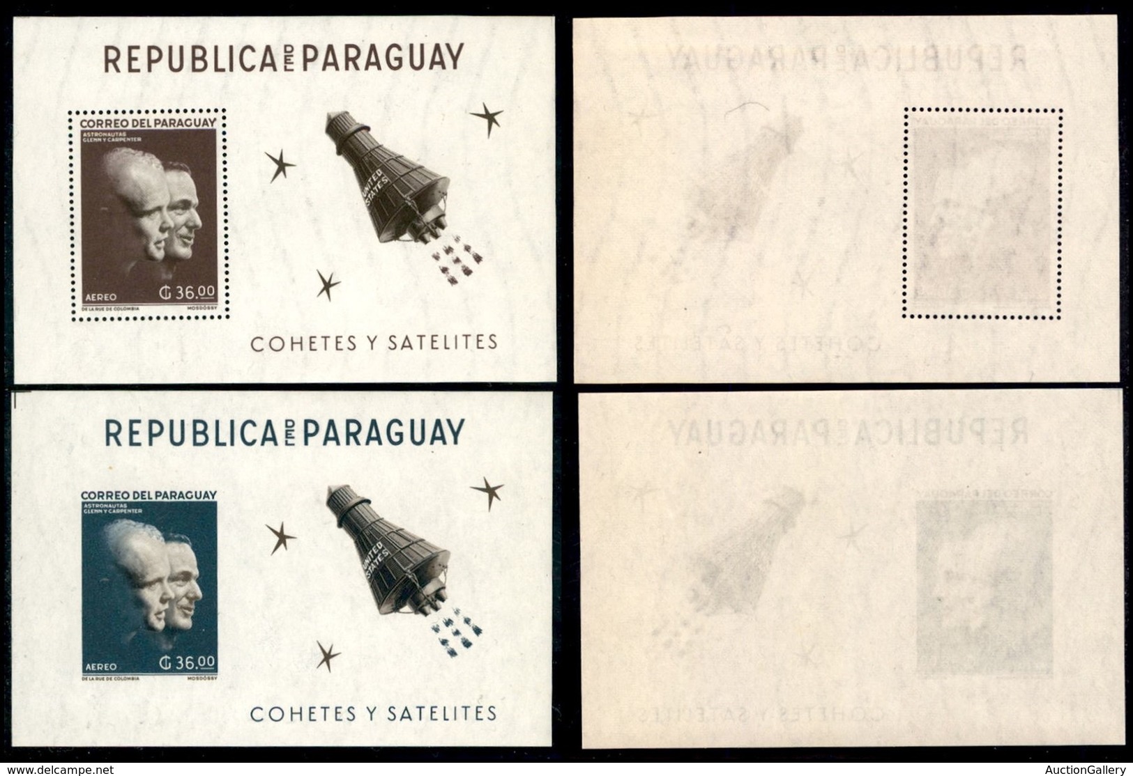 OLTREMARE - PARAGUAY - 1962 - Foglietti Razzi E Satelliti (Block 26/27) - Gomma Integra - Sonstige & Ohne Zuordnung