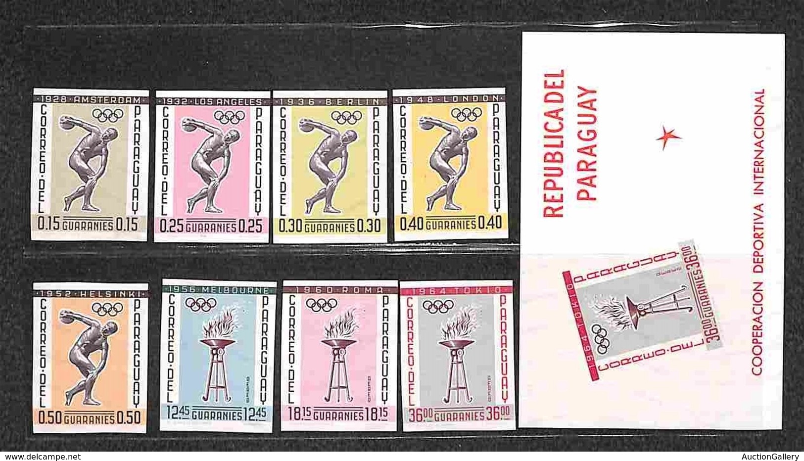 OLTREMARE - PARAGUAY - 1962 - Cooperazione Internazionale Sport I (1111/1118 + Block 29) - Serie Completa + Foglietto No - Other & Unclassified