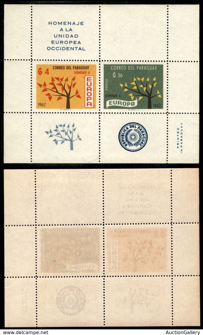 OLTREMARE - PARAGUAY - 1962 - Foglietto Europa (Block 30) - Gomma Integra - Other & Unclassified