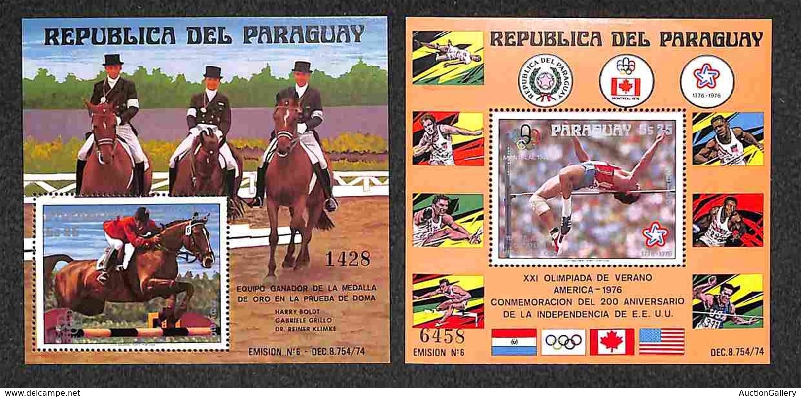 OLTREMARE - PARAGUAY - 1976 - Foglietti Olimpiadi Montreal (Block 288/289) - 2 Foglietti - Gomma Integra (60) - Other & Unclassified