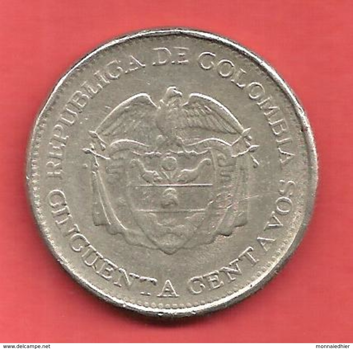 50 Centavos , COLOMBIE  , Cupro-Nickel , 1963 , N° KM # 217 - Colombia