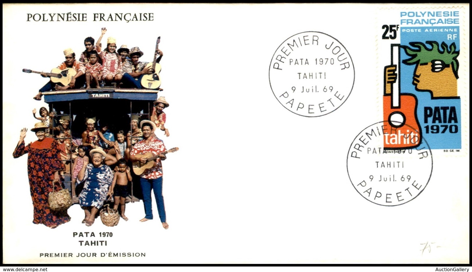 OLTREMARE - POLINESIA FRANCESE - 1969 - 25 Fr Pata ‘70 (93) - FDC 9.7.69 - Sonstige & Ohne Zuordnung