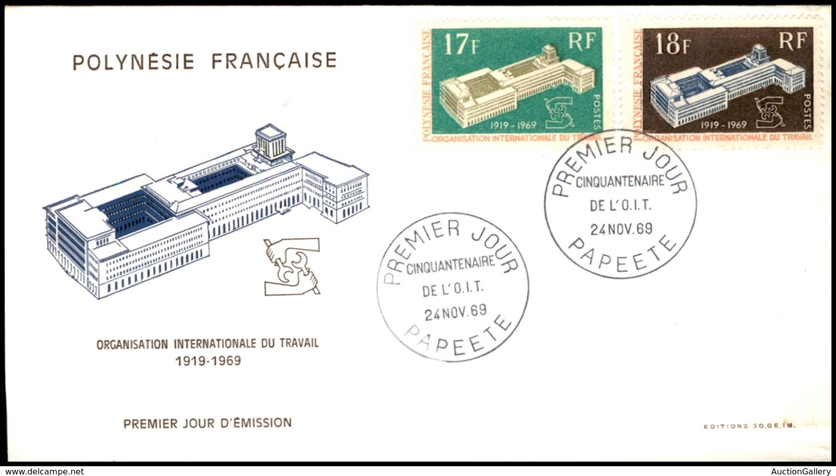 OLTREMARE - POLINESIA FRANCESE - 1969 - O.I.T. (101/102) - FDC 24.11.69 - Other & Unclassified