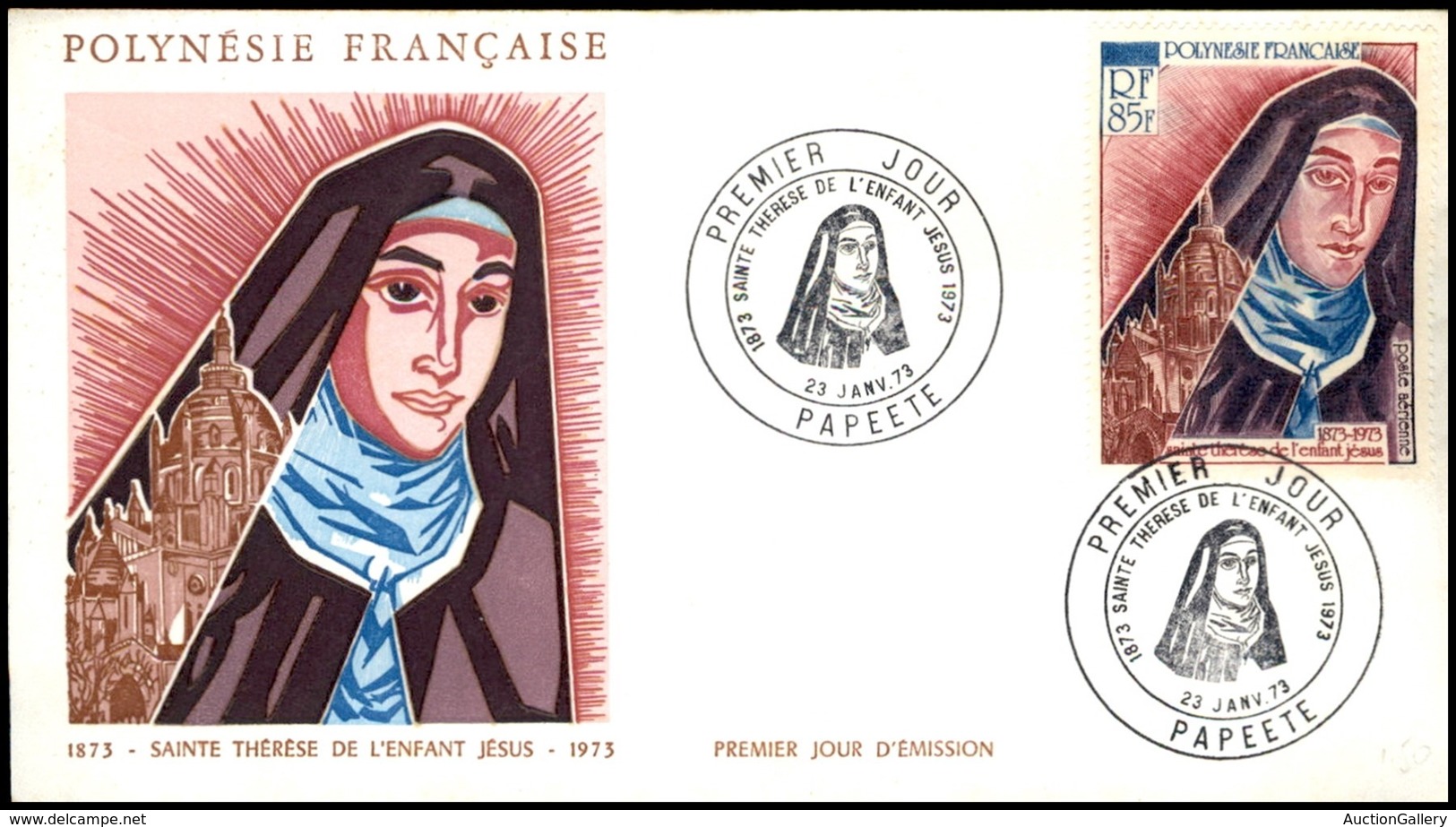 OLTREMARE - POLINESIA FRANCESE - 1973 - 85 Fr Santa Teresa (163) - FDC 23,1,73 - Andere & Zonder Classificatie