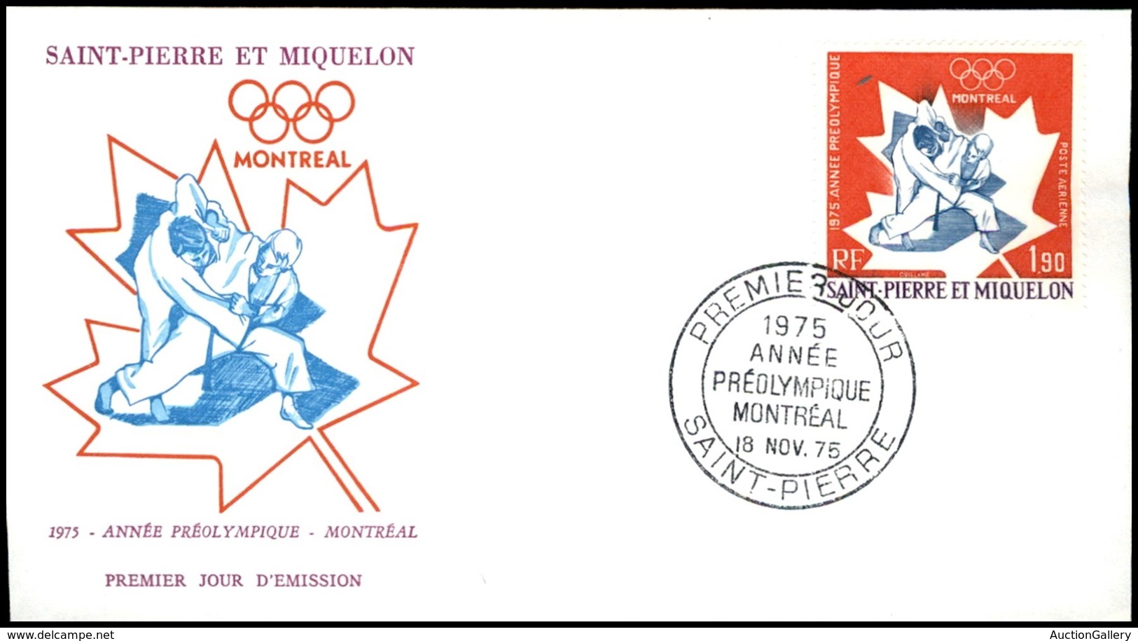 OLTREMARE - ST. PIERRE ET MIQUELON - 1975 - 1,90 Fr Preolimpiadi (513) - FDC 18.11.75 - Sonstige & Ohne Zuordnung