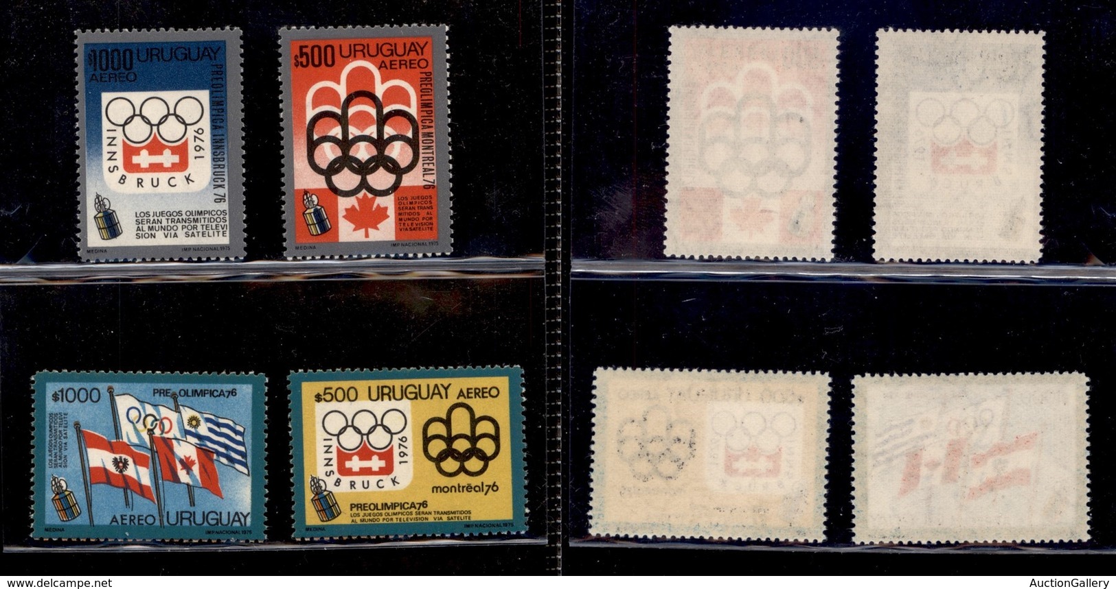 OLTREMARE - URUGUAY - 1975 - Olimpiadi (1350/1353) - 4 Valori - Gomma Integra (50) - Other & Unclassified