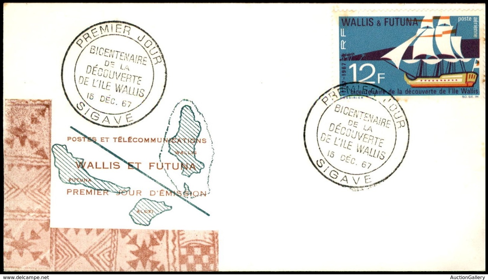 OLTREMARE - WALLIS ET FUTUNA - 1967 - 200 Anni Scoperta Wallis (216) - FDC 16.12.67 - Sonstige & Ohne Zuordnung