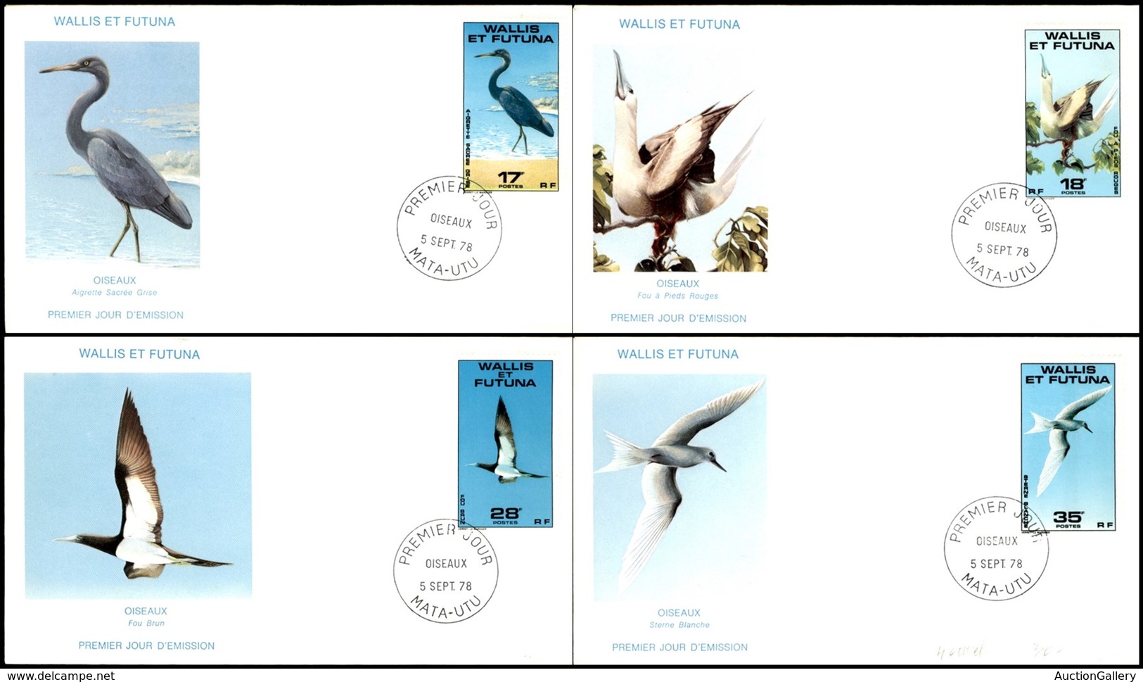 OLTREMARE - WALLIS ET FUTUNA - 1978 - Uccelli Di Mare (315/318) - Serie Completa - 4 FDC 5.9.78 - Other & Unclassified