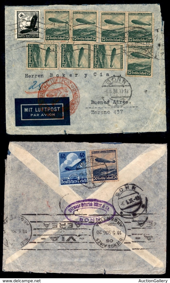 POSTA AEREA - AEROGRAMMI - PRIMI VOLI - GERMANIA  - 1936 (6 Maggio) - Europa Sud Amerika - Aerogramma Da Bonn A Buenos A - Other & Unclassified