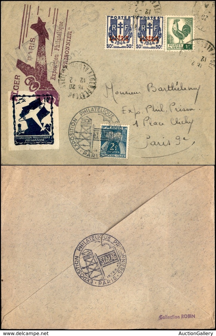 POSTA AEREA - AEROGRAMMI - PRIMI VOLI - ALGERIA - 1946 (15 Febbraio) - Algeri Parigi - Aerogramma Della Manifestazione - Other & Unclassified