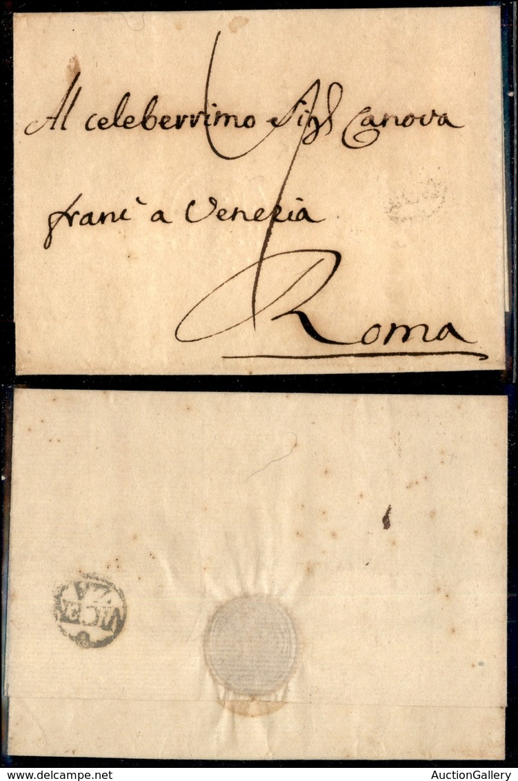 PREFILATELICHE - 1792 - Involucro Di Lettera Da Vicenza A Roma - Sonstige & Ohne Zuordnung