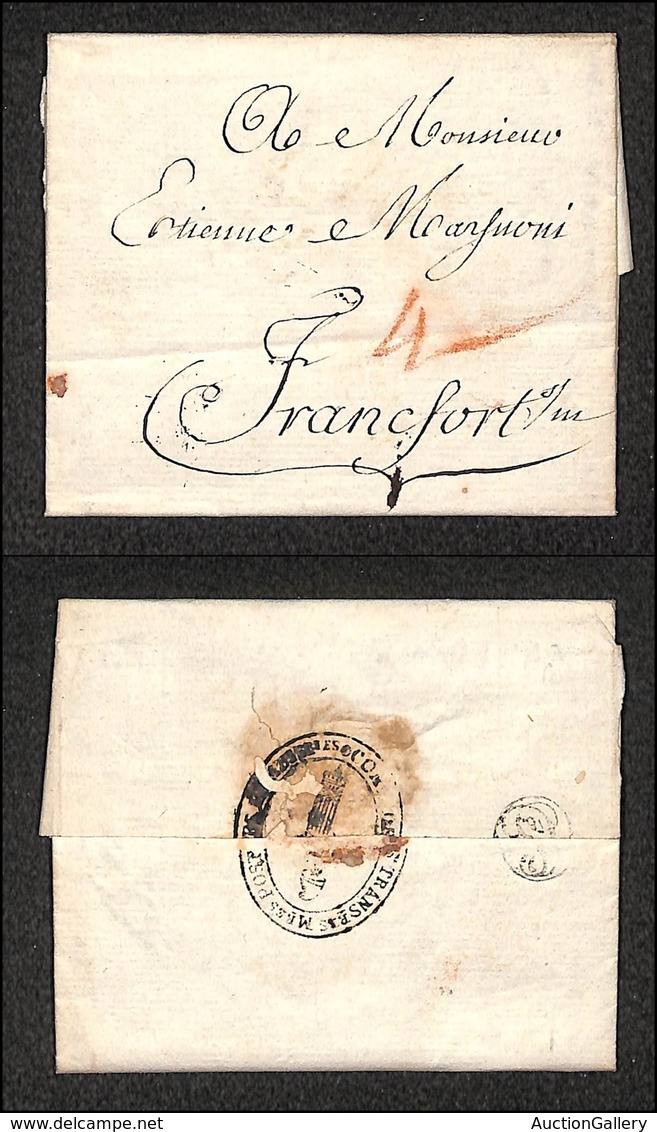 PREFILATELICHE - 1793 (29 Ottobre) - Huttenheim - Lettera Per Francoforte - Sonstige & Ohne Zuordnung