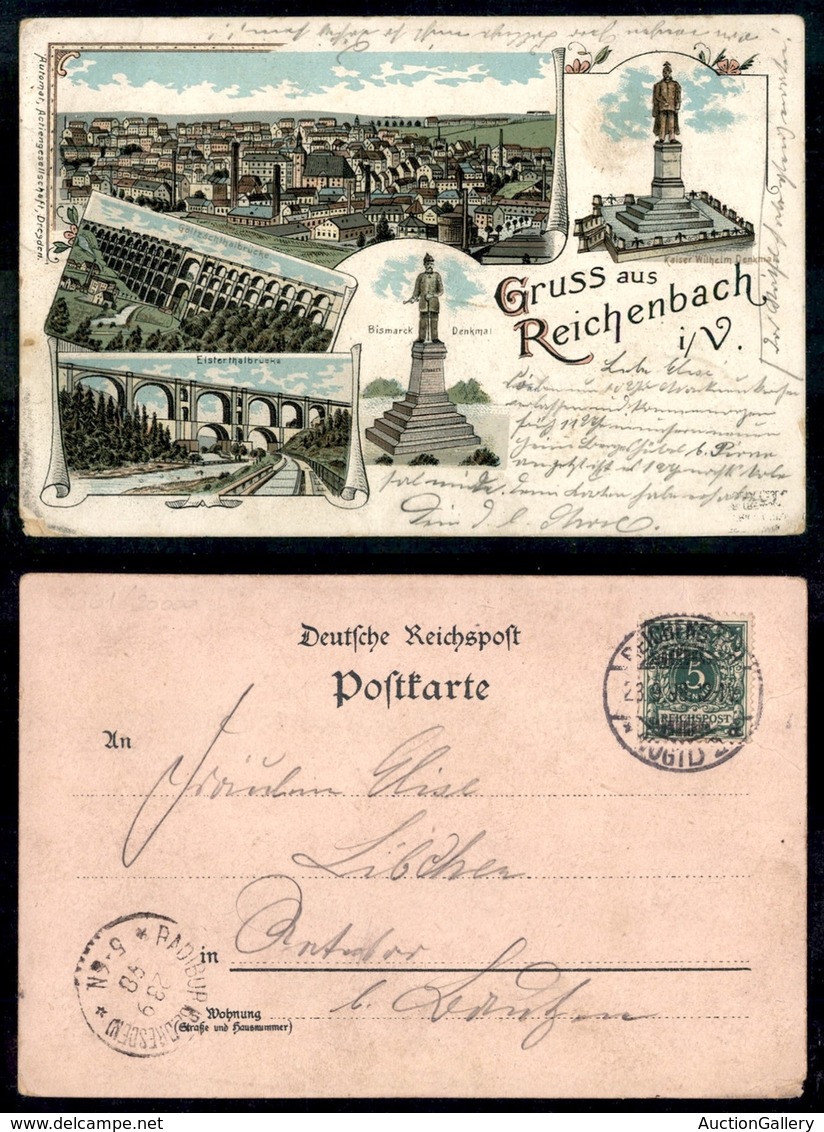 DOCUMENTI - VARIE - CARTOLINE - Germania - Gruss Aus Reichenbach - Viaggiata 23.9.98 - Other & Unclassified