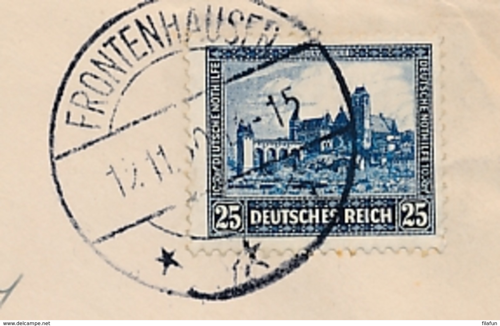 Deutsches Reich - 1930 - 25Pf Bauwerke Marienwerder On Cover From Frontenhausen To Bridgeport / USA - Brieven En Documenten