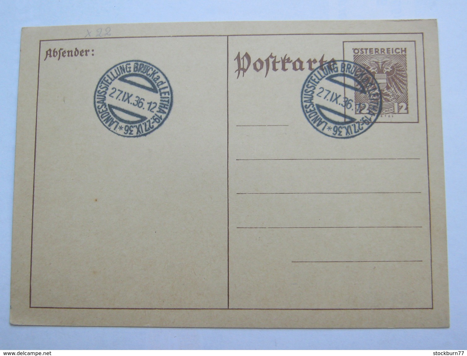 1936 , Bruck - Landesausstellung   , Klarer Sonderstempel Auf Karte - Briefe U. Dokumente