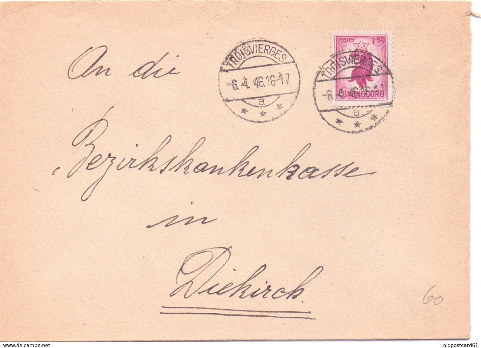 Schöner BRIEF - LUXEMBURG - Poststempel TROISVIERGES (Ulflingen) Gelaufen 1946 - Covers & Documents