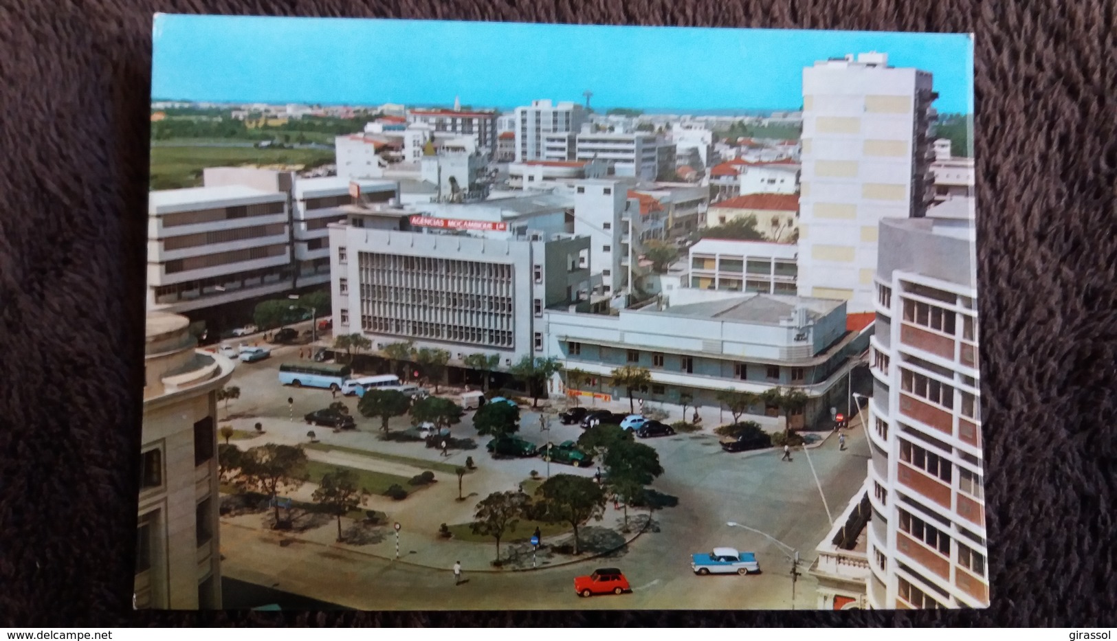 CPSM BEIRA MOZAMBIQUE PRACA DR ARAUJO DE LACERDA AUTO BUS  1963 TIMBRE PAPILLON - Mozambico