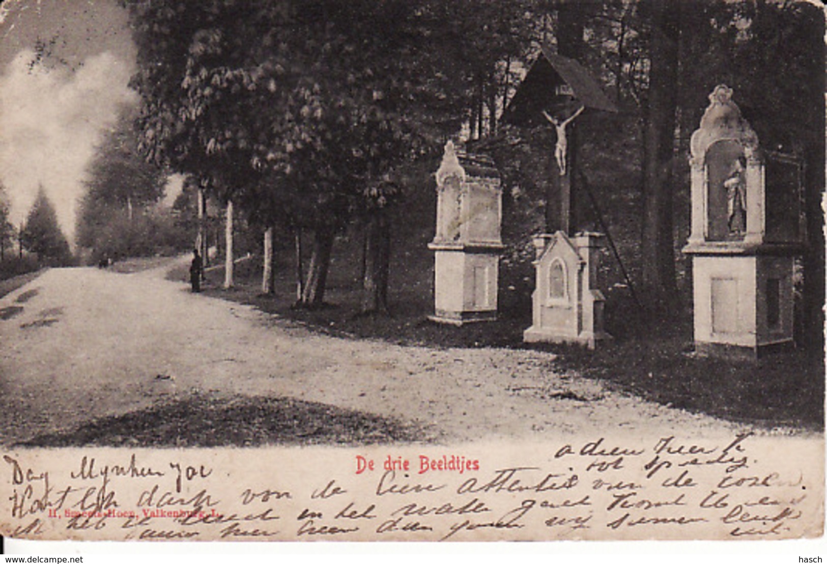 2091  408Valkenburg, De Drie Beeltjes 1908 (zwakke Hoekjes) - Valkenburg