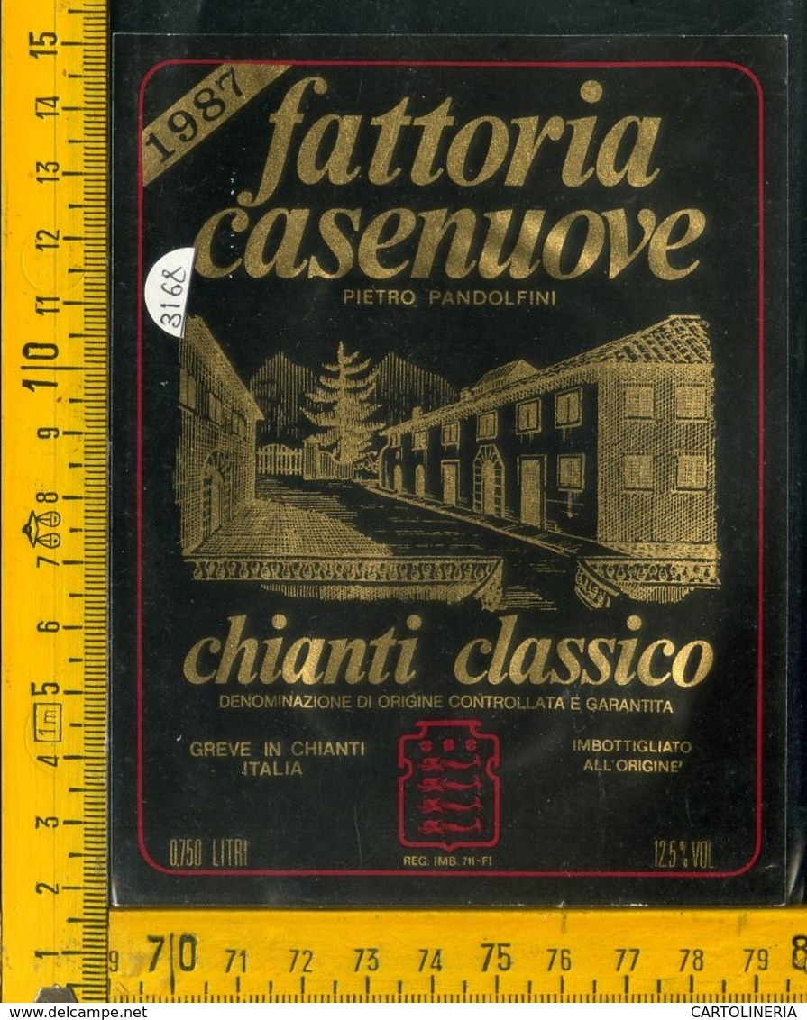 Etichetta Vino Liquore Chianti C. 1987 Casenuove Greve In Chianti - Altri & Non Classificati