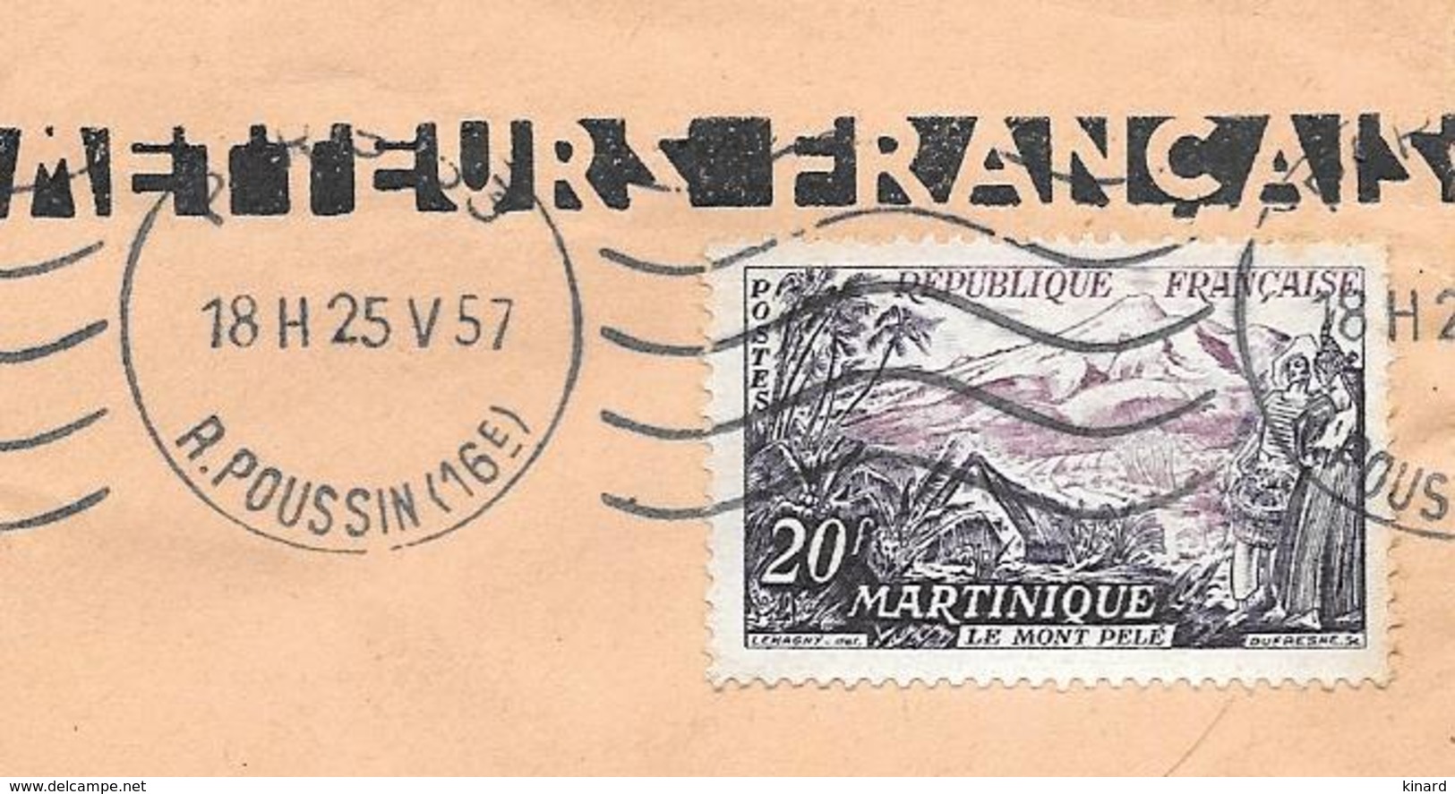 LETTRE . DE PARIS.. POUR CASABLANCA..MAROC..  N°1041.seul Sur Lettre.. A.F.N.... MAI1957.. TBE... - 1921-1960: Période Moderne