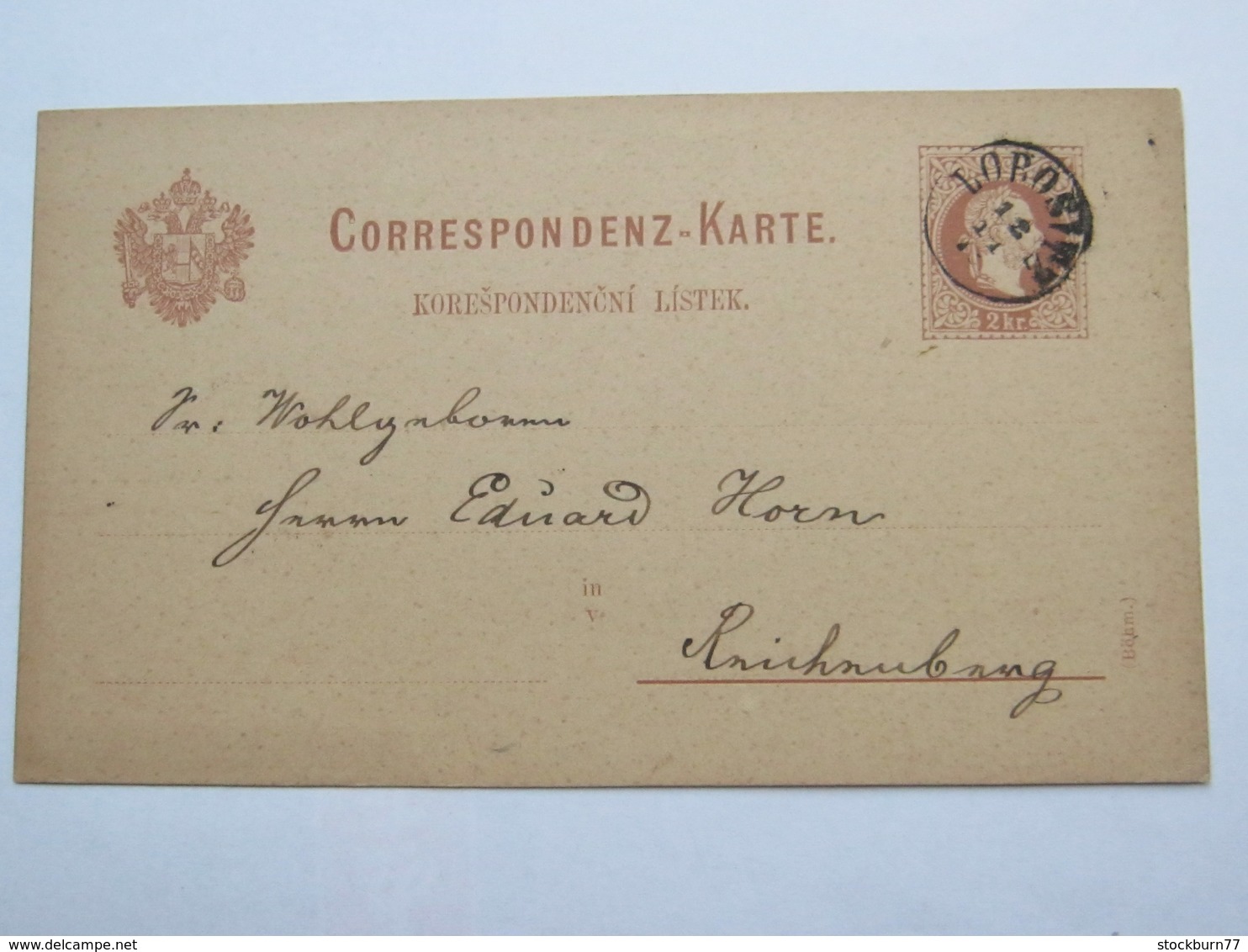 1878 , LOBOSITZ , Klarer Stempell Auf Ganzsache - Briefe U. Dokumente
