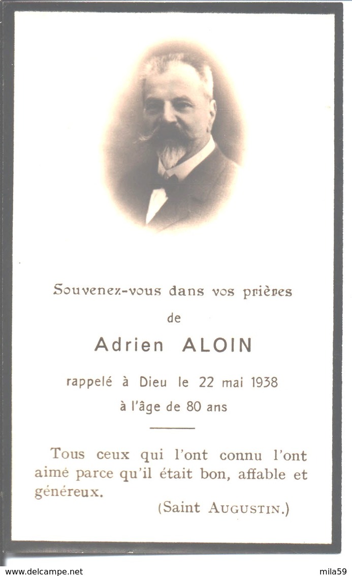 Souvenir De Pierre Adrien Aloin Décédé Le 22 Mai 1938 . Pharmacien à Saint Pierre La Palud. - Religión & Esoterismo