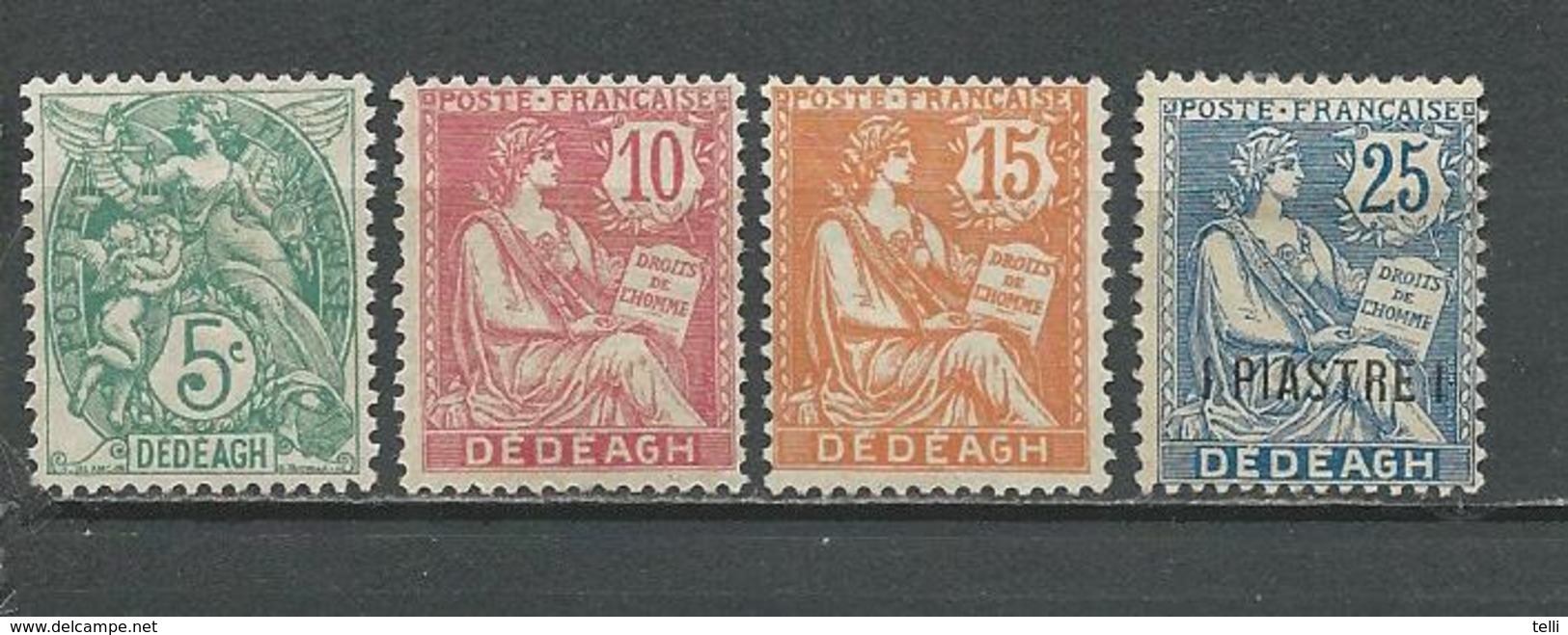 DEDEAGH Scott 9-11, 15 Yvert 10-13 (4)  * 16,00 $ 1902 - Used Stamps