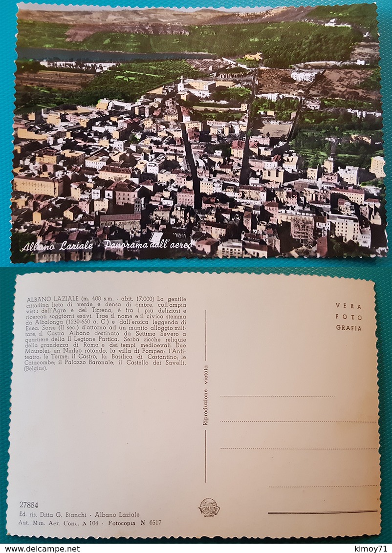 Cartolina Albano Laziale - Panorama Dall'Aereo. Non Viaggiata - Autres & Non Classés