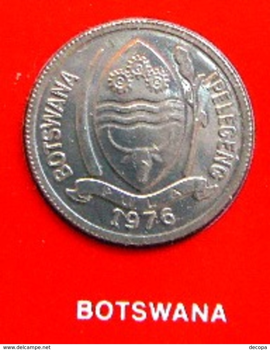 Numisletter Botswana  Coin UNC 1 Thebe 1976 + Stamp Michel Nr 205 - Botswana